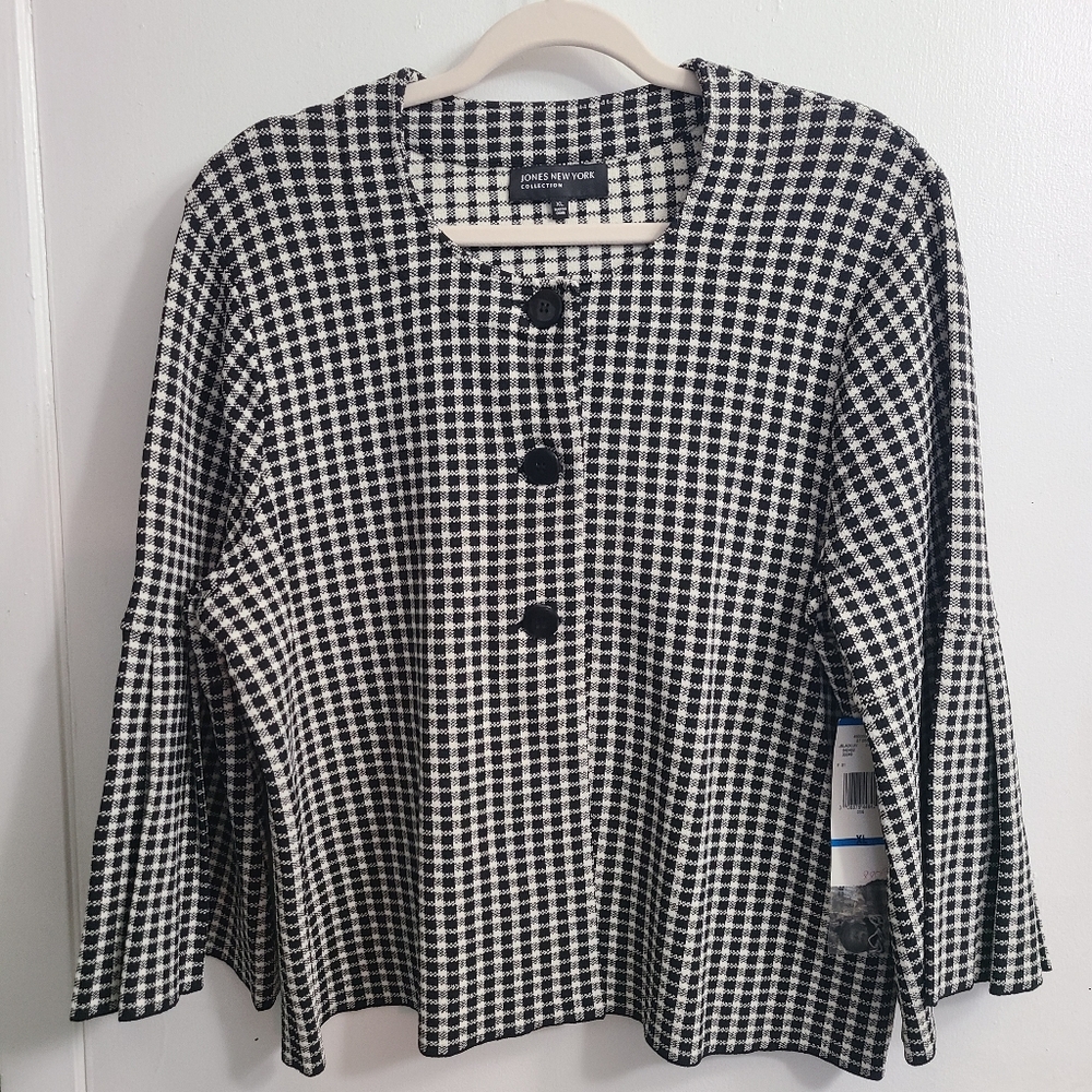 NWT Jones New York Business Casual Comfy Relaxed Fashion Trendy Jacket  Size XL